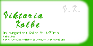 viktoria kolbe business card